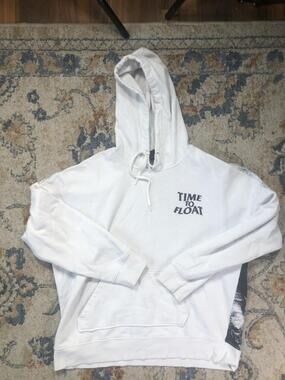 IT Chapter Two Hoodie Sweatshirt Mens Large White Pennywise Time To Float